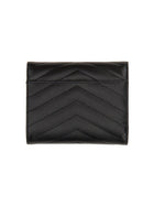 Saint Laurent Women's Tri Fold Cassandre Wallet Black, view 2
