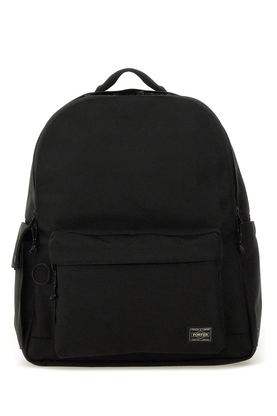Black porter backpack porter-yoshida &amp; co men’s zaino explorer medium with textured fabric and subtle front branding patch