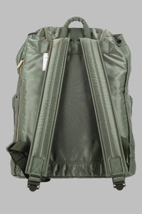 Porter-yoshida &amp; co men’s zaino tanker green olive green nylon backpack with padded shoulder straps and top handle