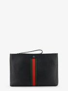 Gucci Men's Portfolio Grained Leather Clutch Black