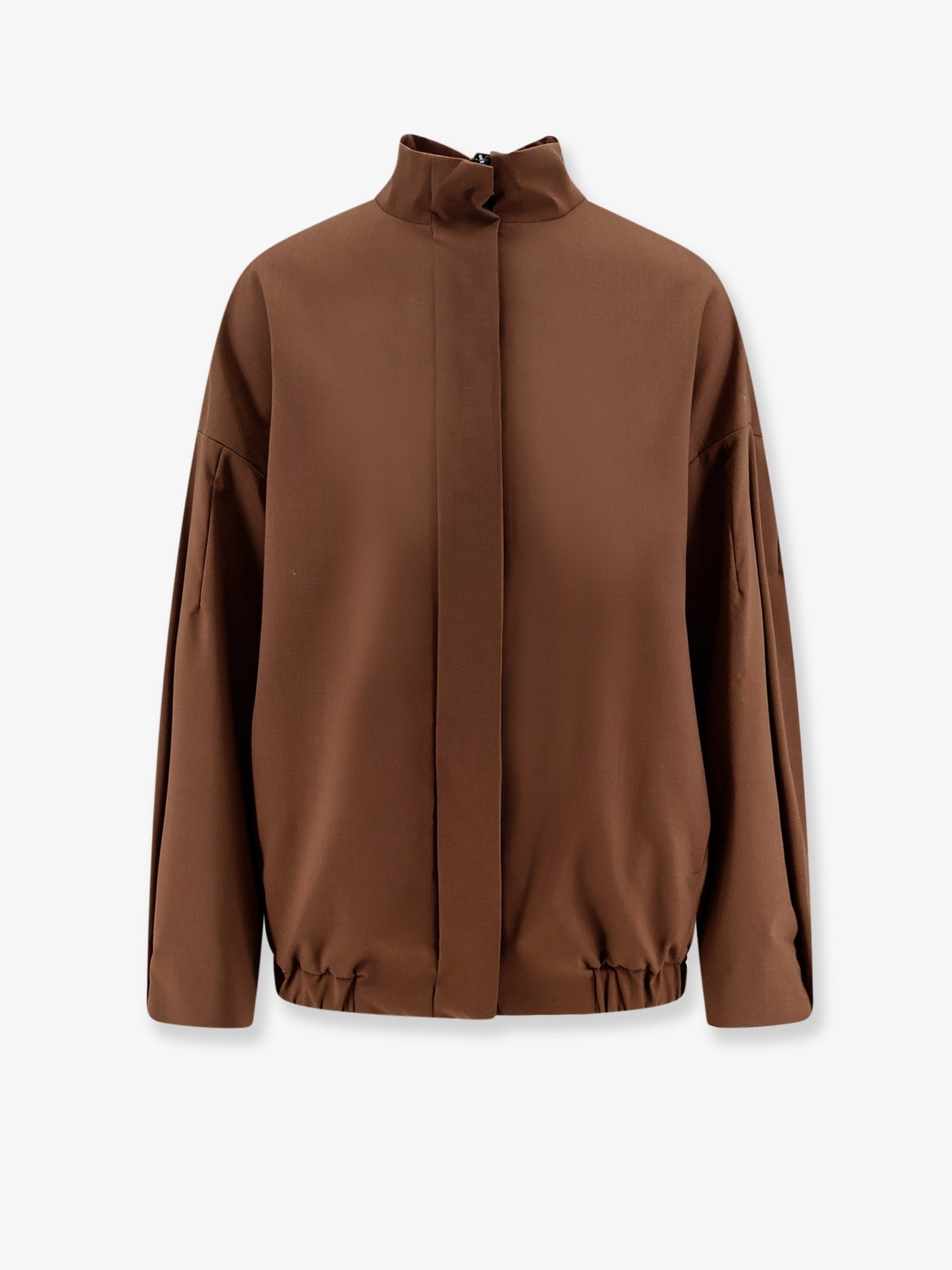Hevò Women's Porto Selvaggio Wool Blend Jacket Brown
