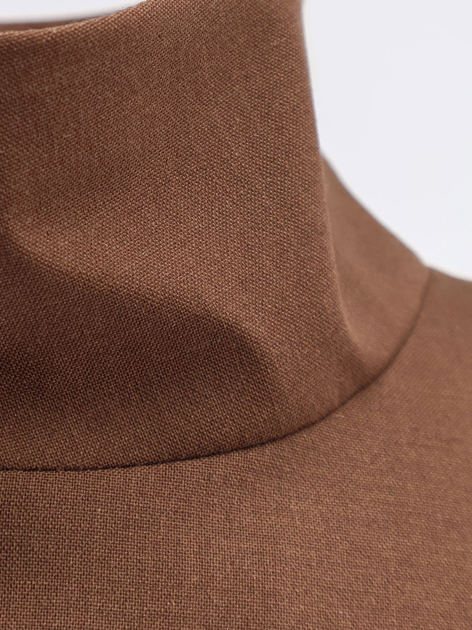 Hevò Women's Porto Selvaggio Wool Blend Jacket Brown