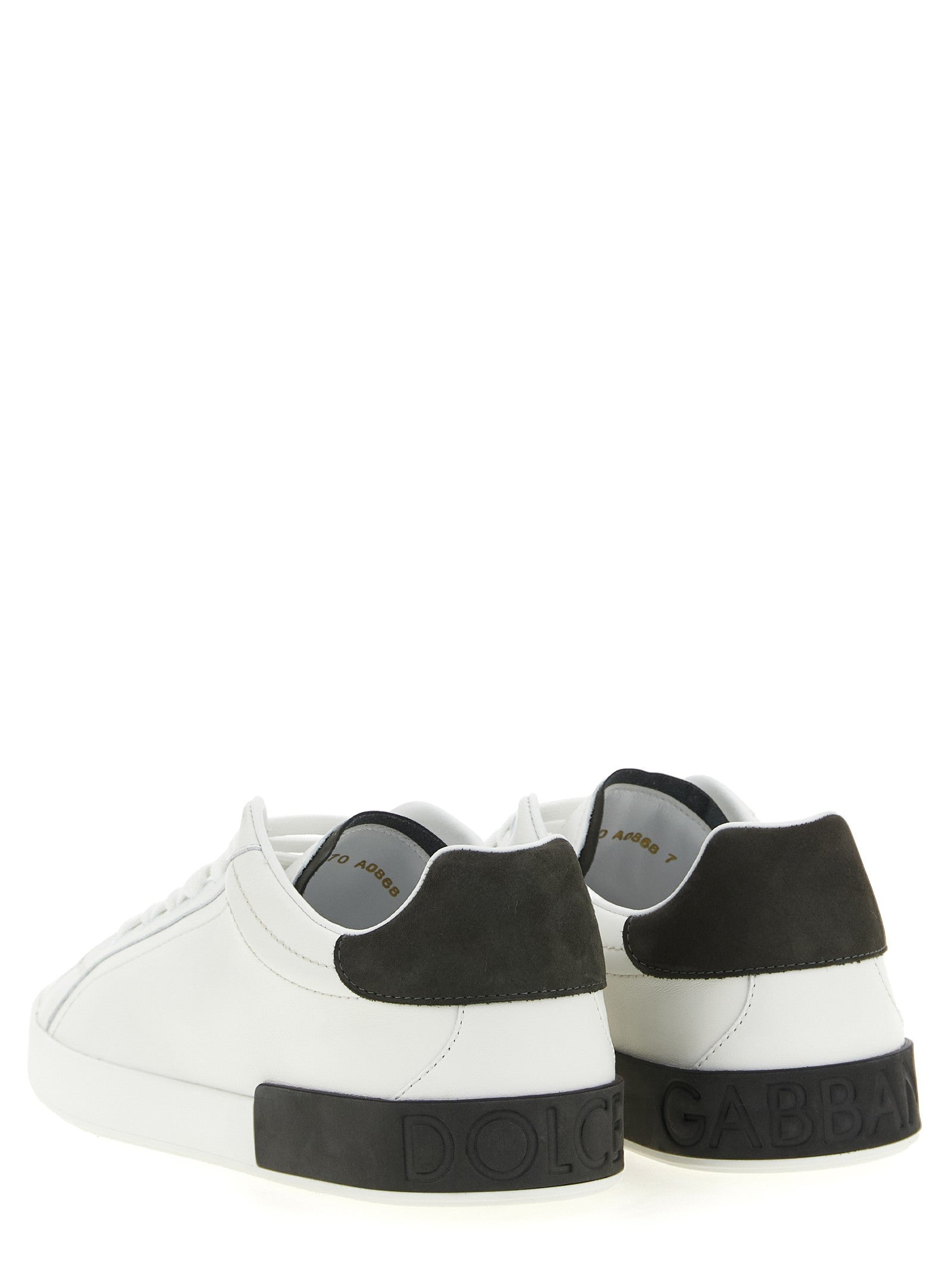 Dolce &amp; Gabbana Portofino Leather Sneakers White