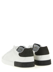 Dolce &amp; Gabbana Portofino Leather Sneakers White