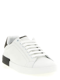 Dolce &amp; Gabbana Portofino Leather Sneakers White