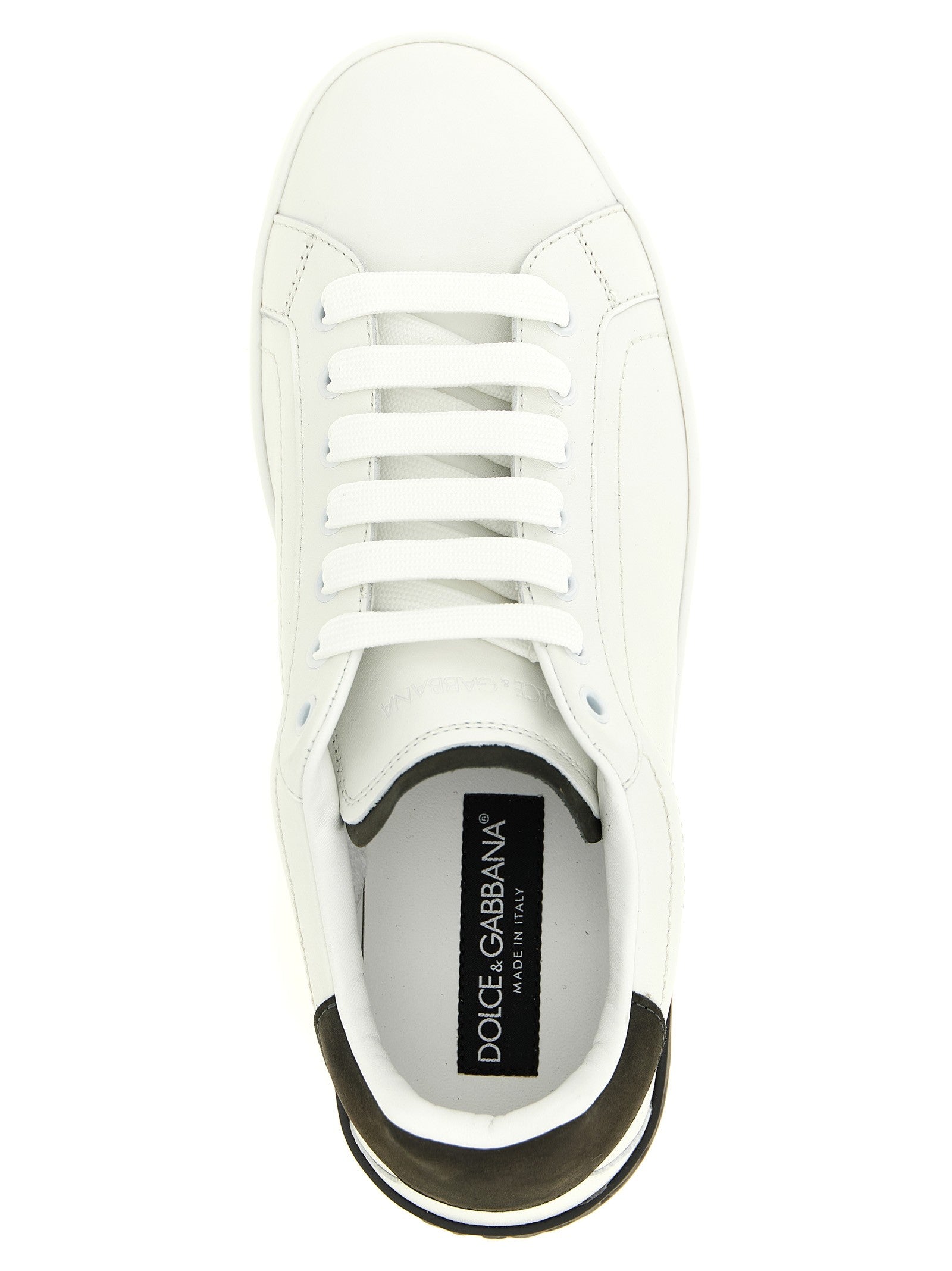 Dolce &amp; Gabbana Portofino Leather Sneakers White