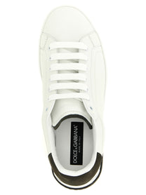 Dolce &amp; Gabbana Portofino Leather Sneakers White