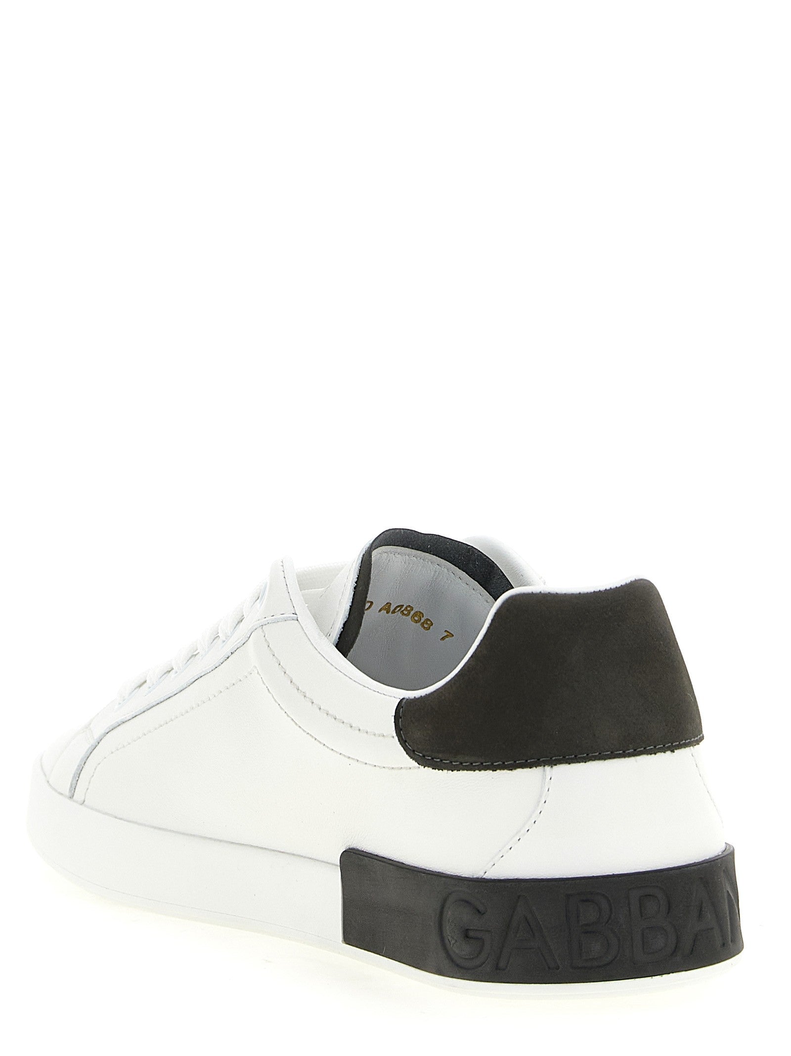 Dolce &amp; Gabbana Portofino Leather Sneakers White