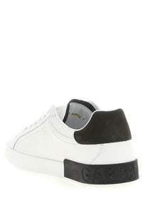 Dolce &amp; Gabbana Portofino Leather Sneakers White