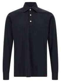 Kiton Positano Polo Shirt Blue