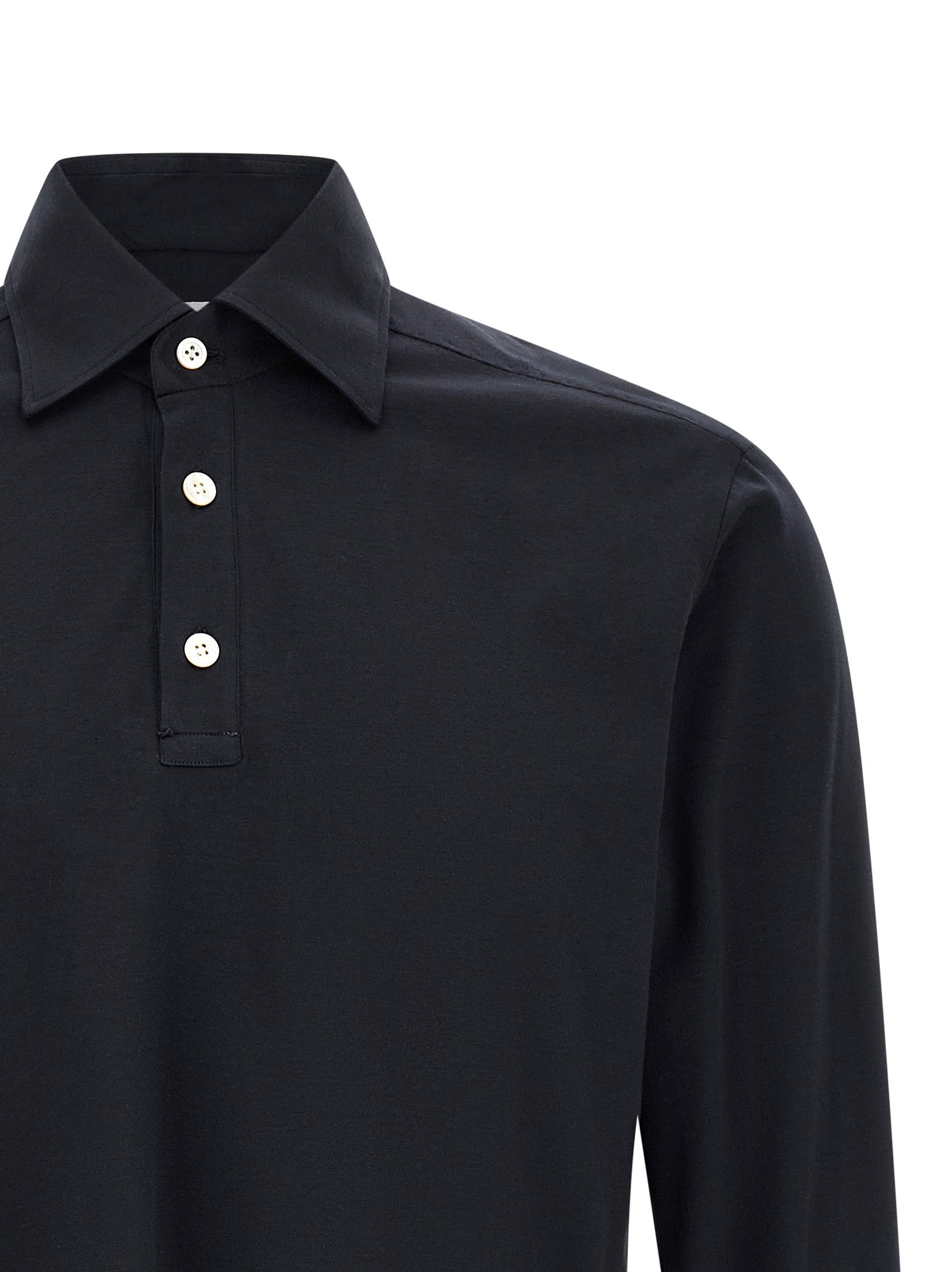 Kiton Positano Polo Shirt Blue