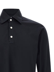 Kiton Positano Polo Shirt Blue