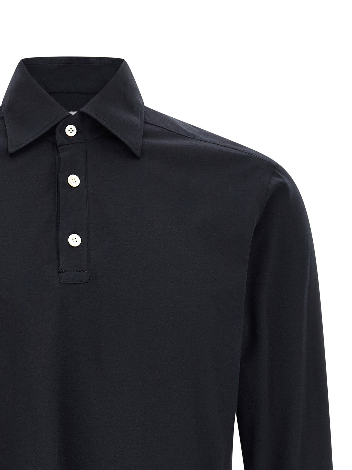 Kiton Positano Polo Shirt Blue, view 3