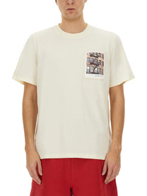 Helmut Lang Men's Postcard Building Shirt White