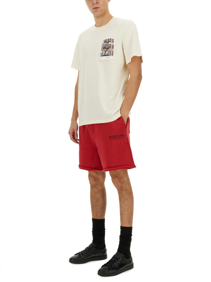 Helmut Lang Men's Postcard Building Shirt White
