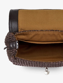 Zanellato Women's Postina Baby Wicker Crossbody Bag Brown