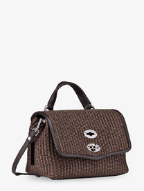 Zanellato Women's Postina Baby Wicker Crossbody Bag Brown