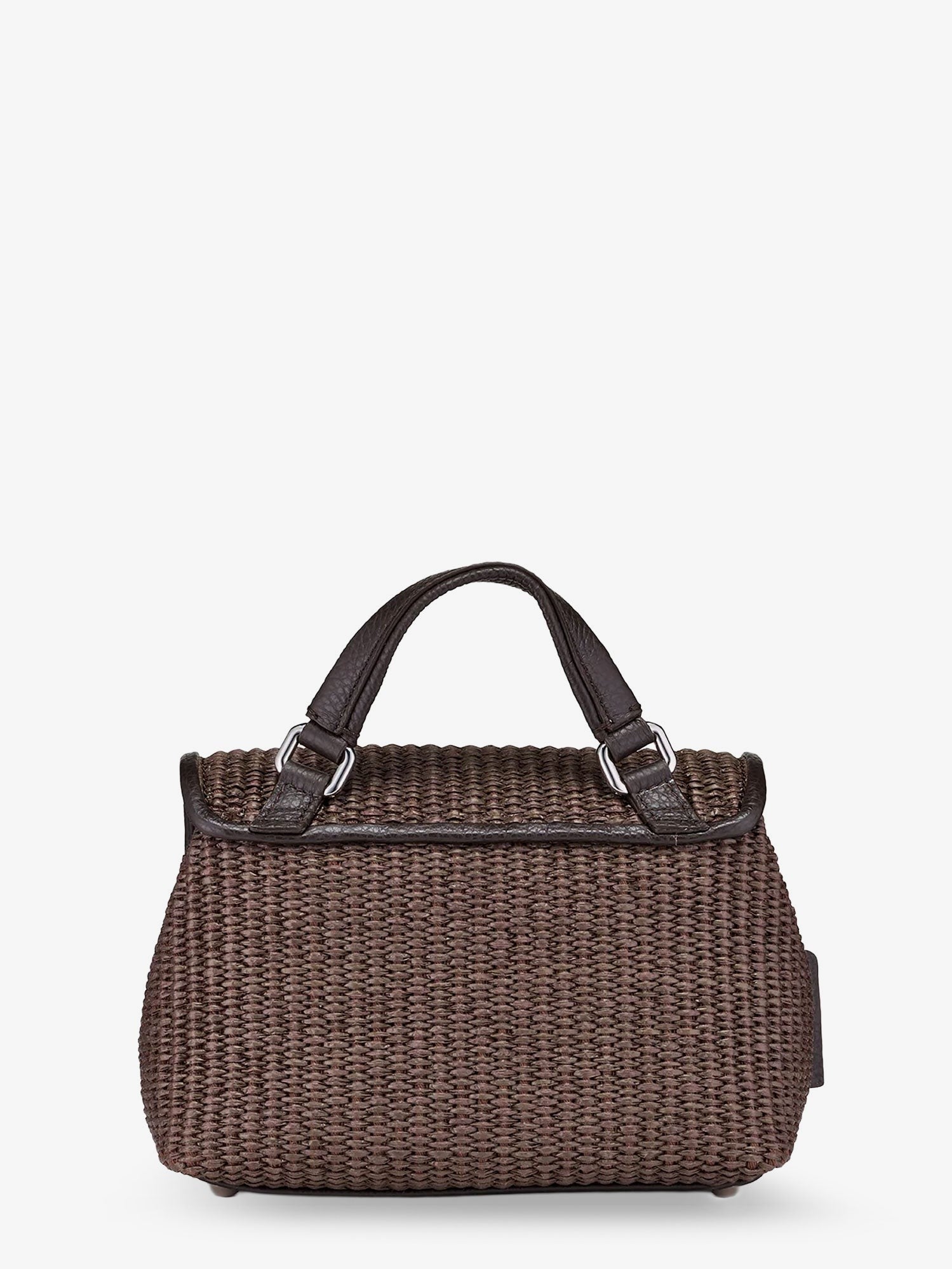 Zanellato Women's Postina Baby Wicker Crossbody Bag Brown
