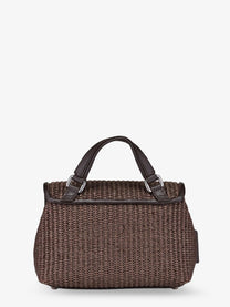 Zanellato Women's Postina Baby Wicker Crossbody Bag Brown