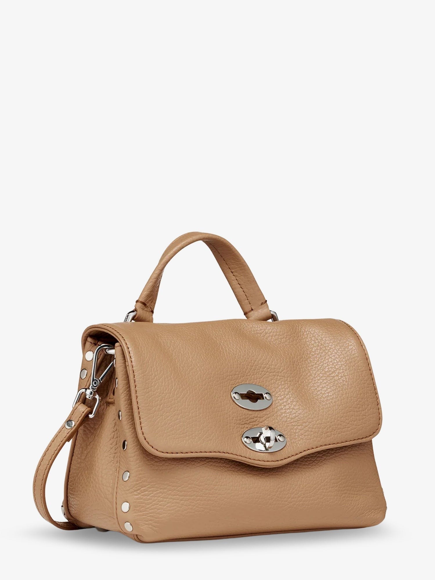 Zanellato Women's Postina® Baby Hammered Leather Crossbody Grey