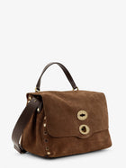 Zanellato Women's Postina Jones Nubuck Handbag Brown, view 3