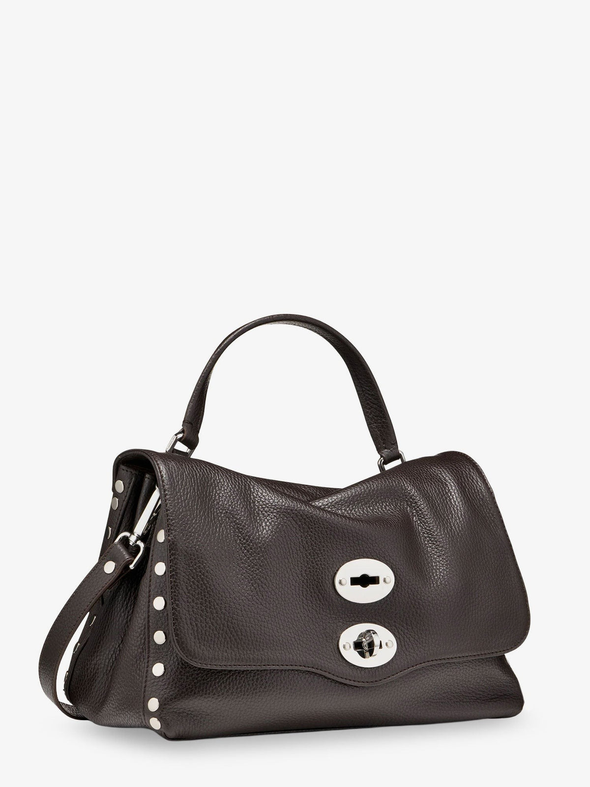 Zanellato Women's Postina Leather Shoulder Bag Brown, view 3