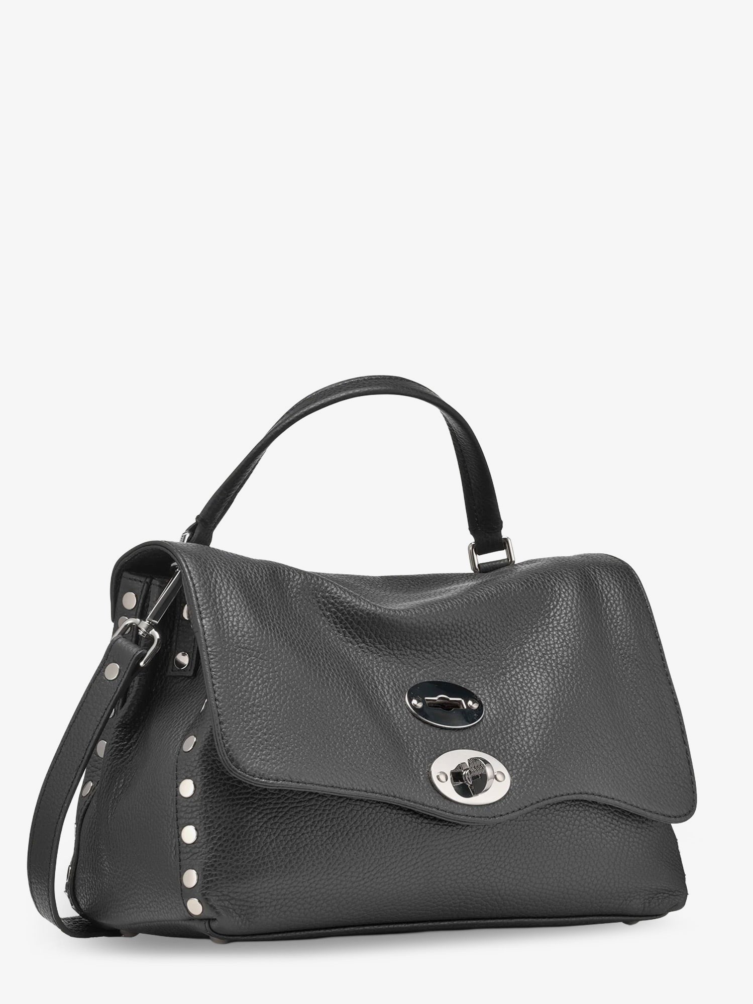 Zanellato Women's Postina Leather Crossbody Bag Grey
