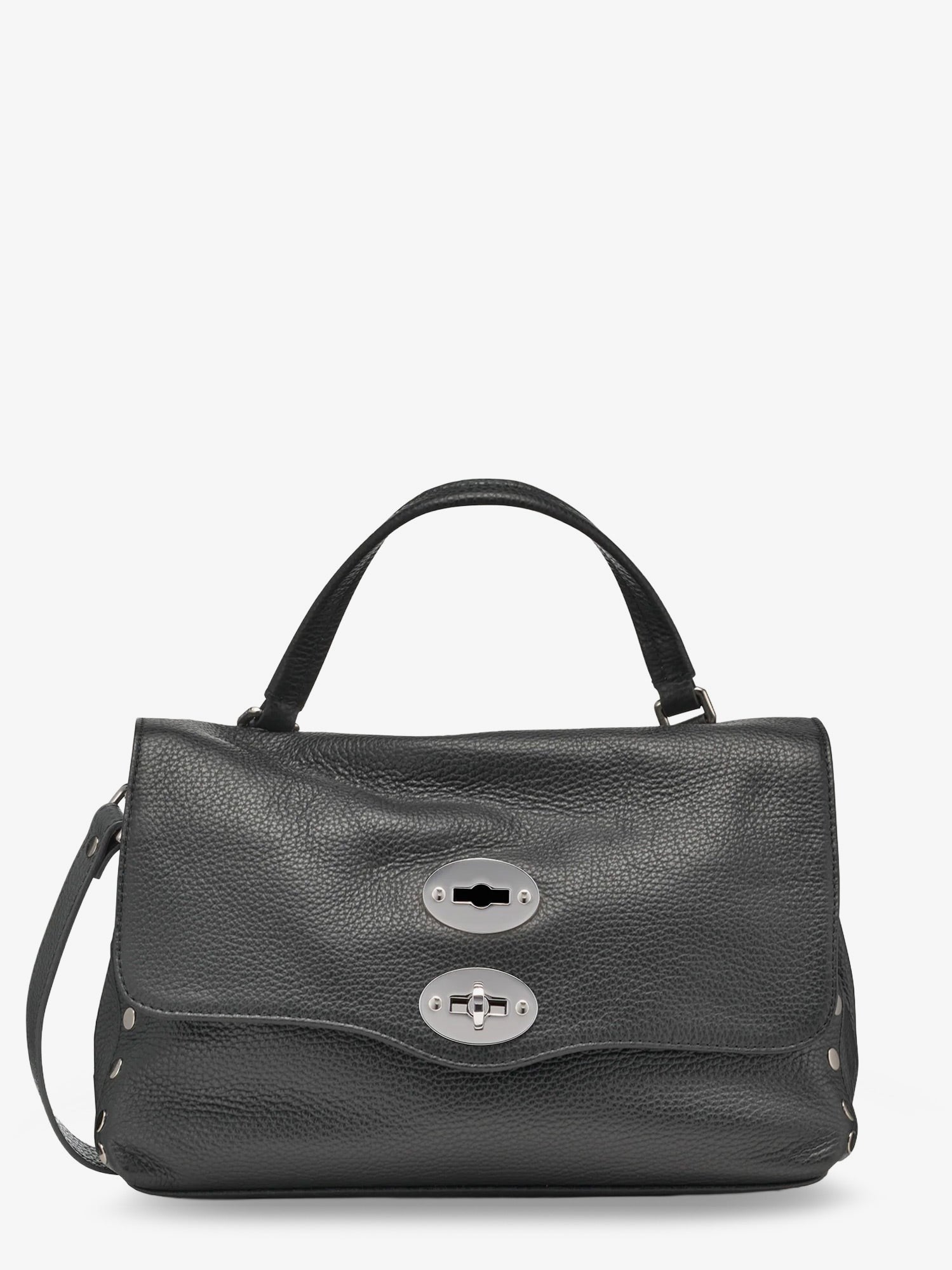 Zanellato Women's Postina Leather Crossbody Bag Grey