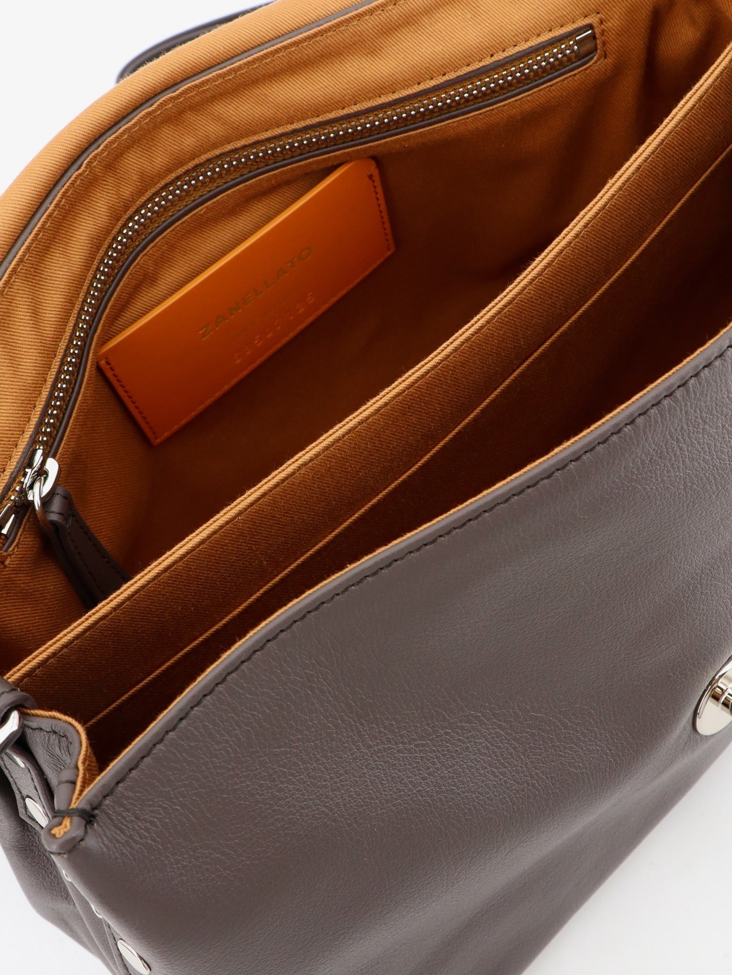 Zanellato Women's Postina Leather Crossbody Bag Brown