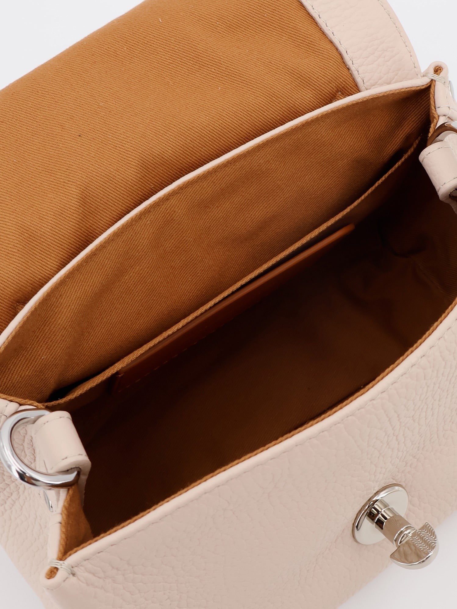 Zanellato Women's Postina® Baby Hammered Leather Crossbody Bag White