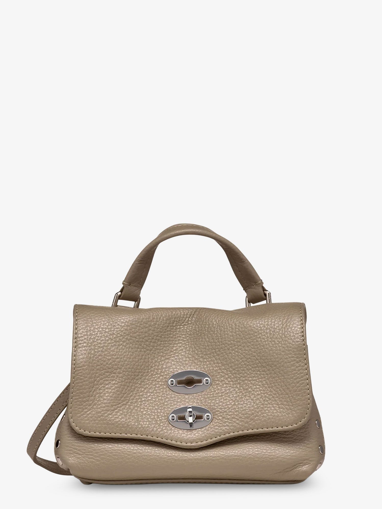 Zanellato Women's Postina® Baby Hammered Leather Crossbody Bag Grey