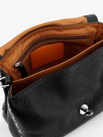 Zanellato Women's Postina® Textured Leather Crossbody Bag Black