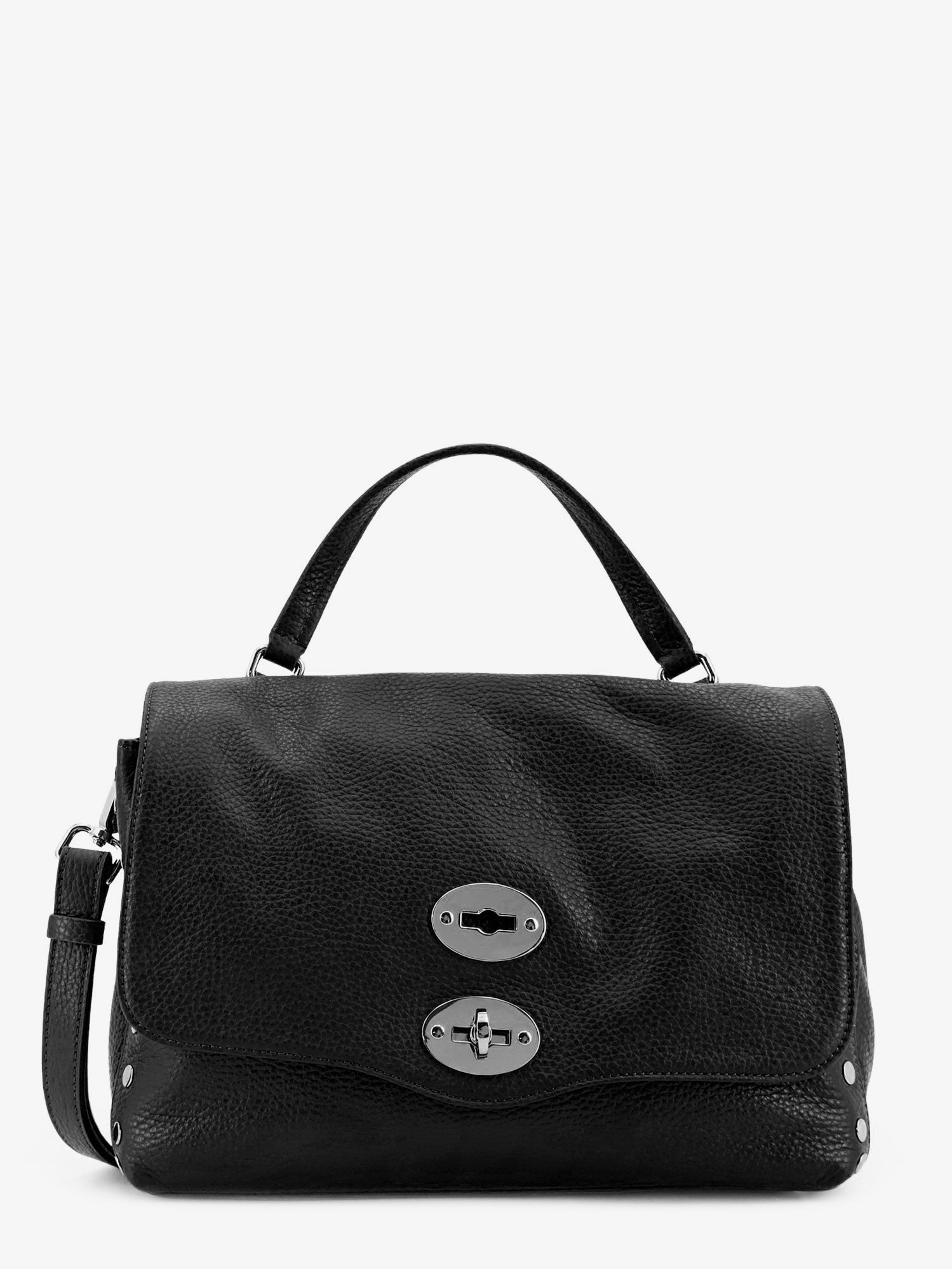 Zanellato Women's Postina® Textured Leather Crossbody Bag Black