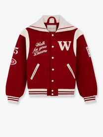 Walk In Paris Men's Postman Varsity Wool Blend Jacket Red
