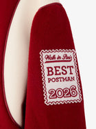 Walk In Paris Men's Postman Varsity Wool Blend Jacket Red