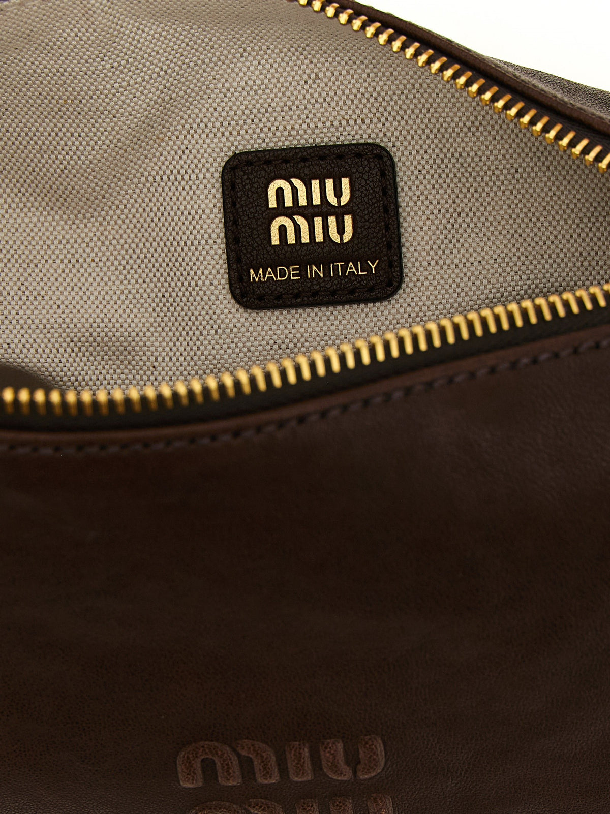 Miu Miu Pouch Nappa Aviator Brown