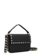 Valentino Women's Pouch Rockstud in Vitello Granato Black, view 4