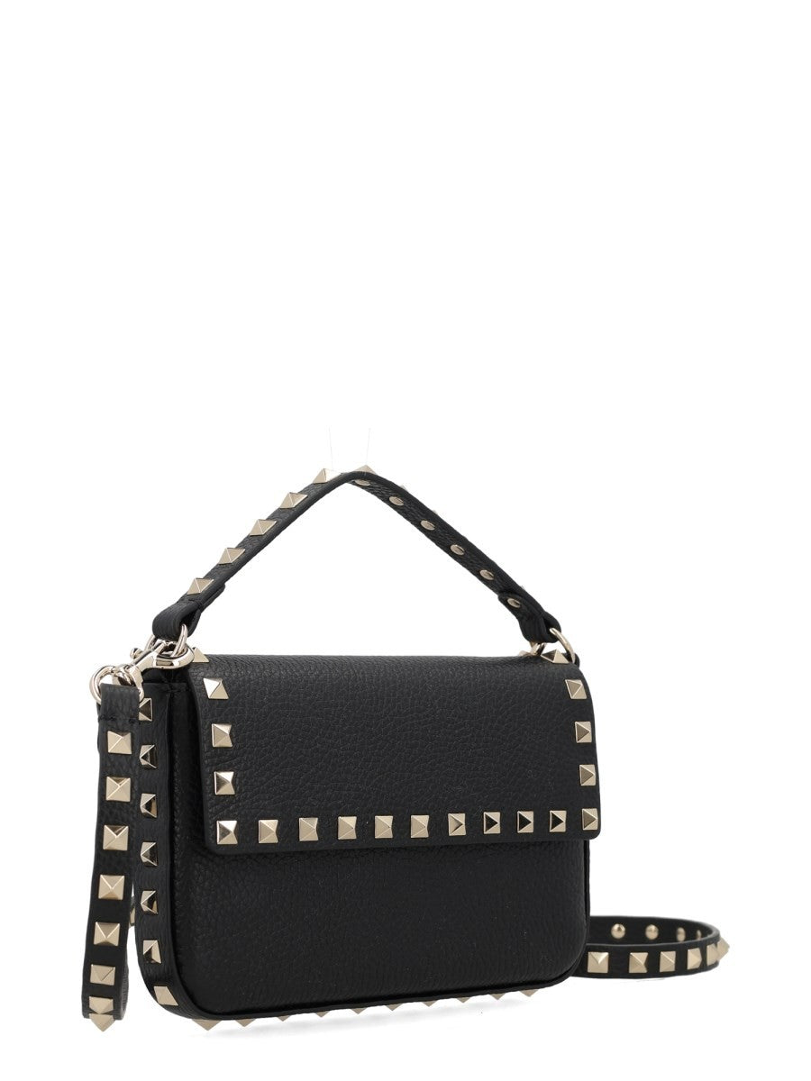Valentino Women's Pouch Rockstud in Vitello Granato Black