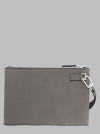 Tom Ford Men's Pouchette Minimal Sottile in Pelle Fiore Con Cinturino DA Polso Grey