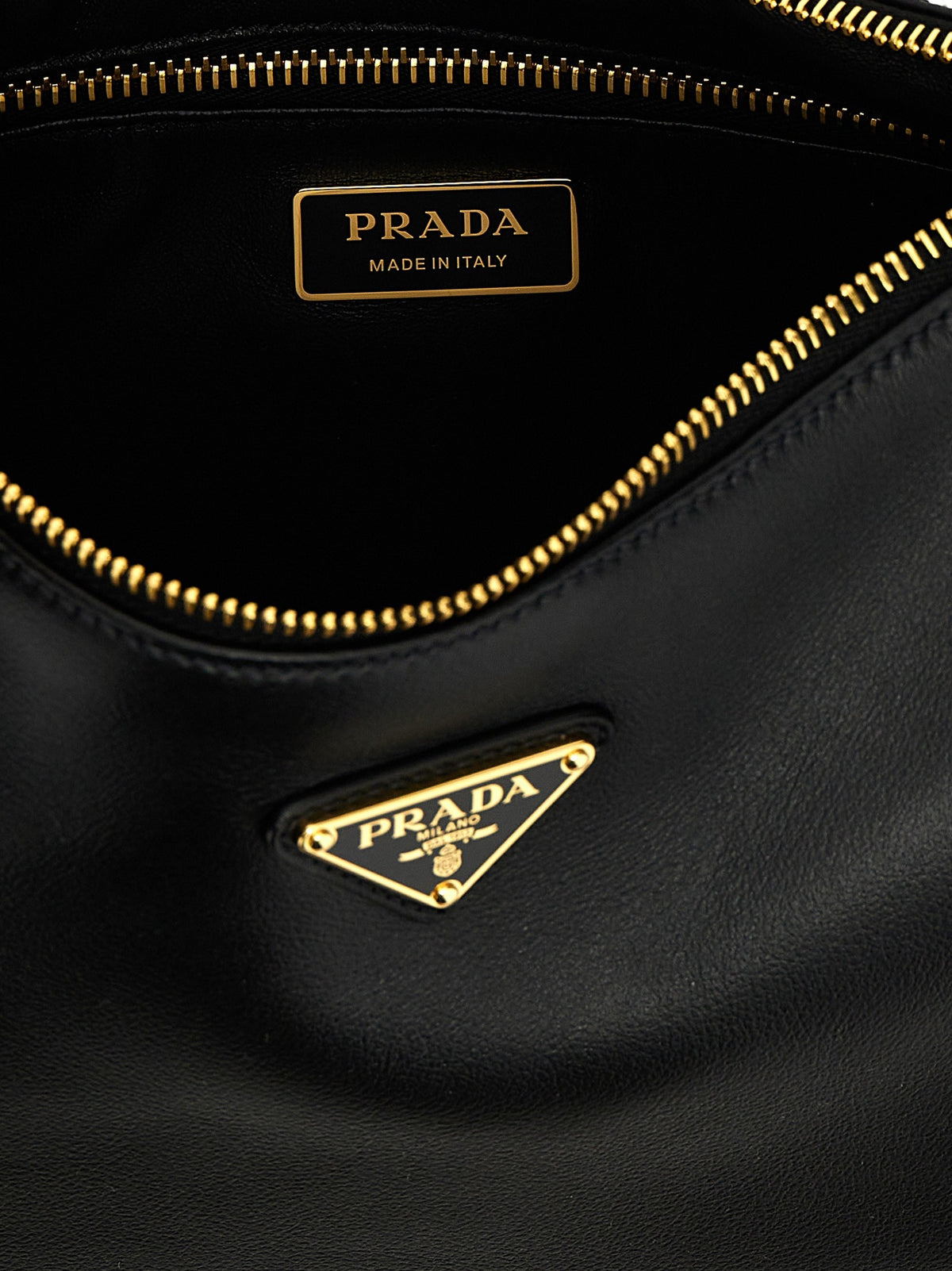 PRADA Prada Aimée Medium Shoulder Bag Black, view 4