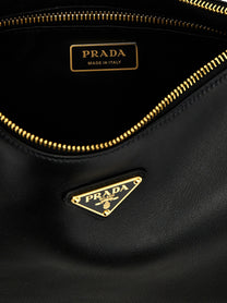PRADA Prada Aimée Medium Shoulder Bag Black, view 4