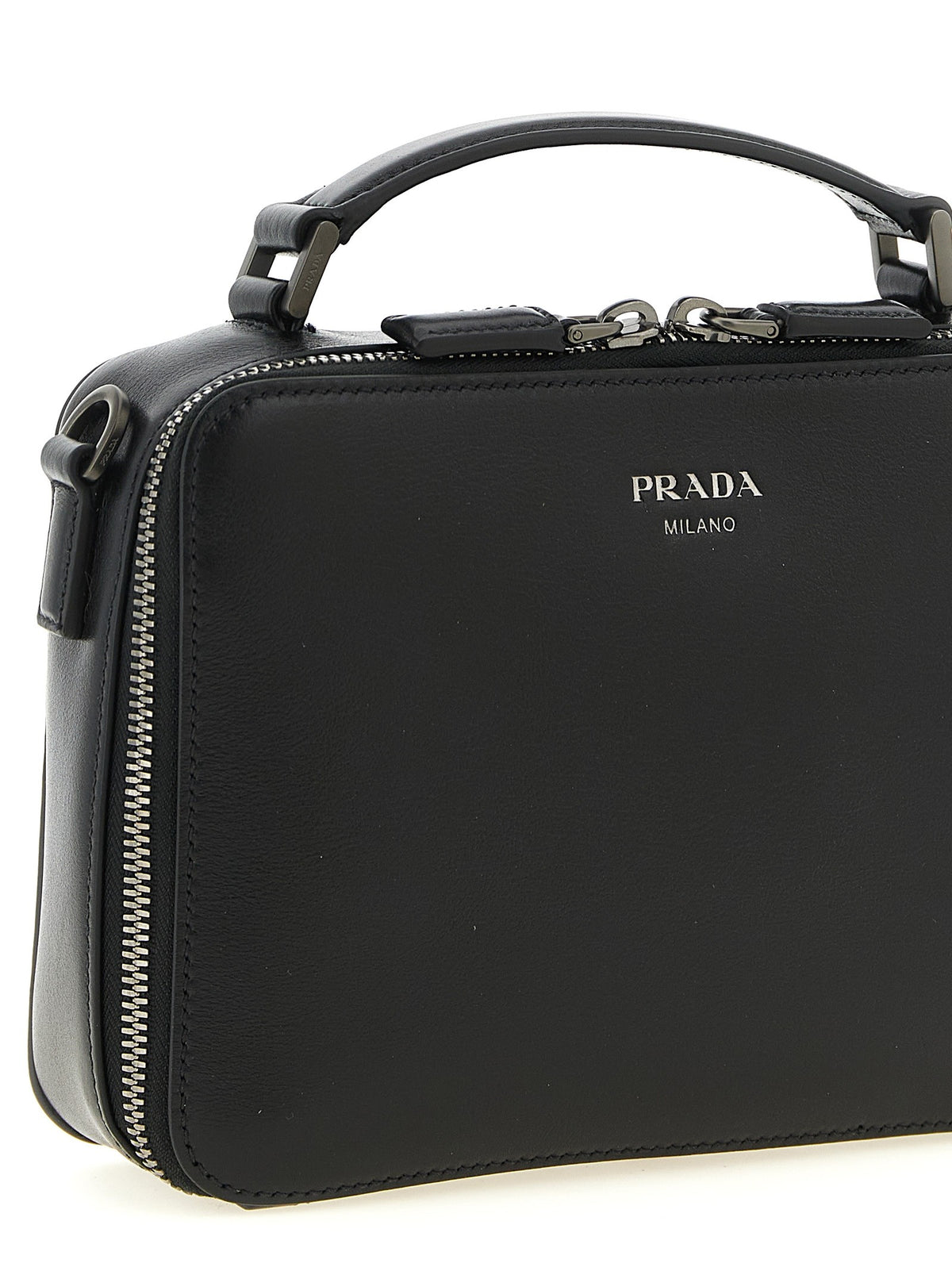 PRADA Prada Brique Crossbody Bag Black, view 3