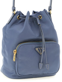 PRADA Prada Duet Bucket Bag Blue