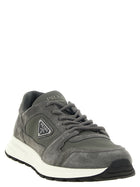 PRADA Grey Suede Prada Prax Sneakers Grey, view 2