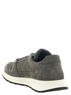 PRADA Grey Suede Prada Prax Sneakers Grey, view 3