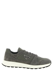PRADA Grey Suede Prada Prax Sneakers Grey