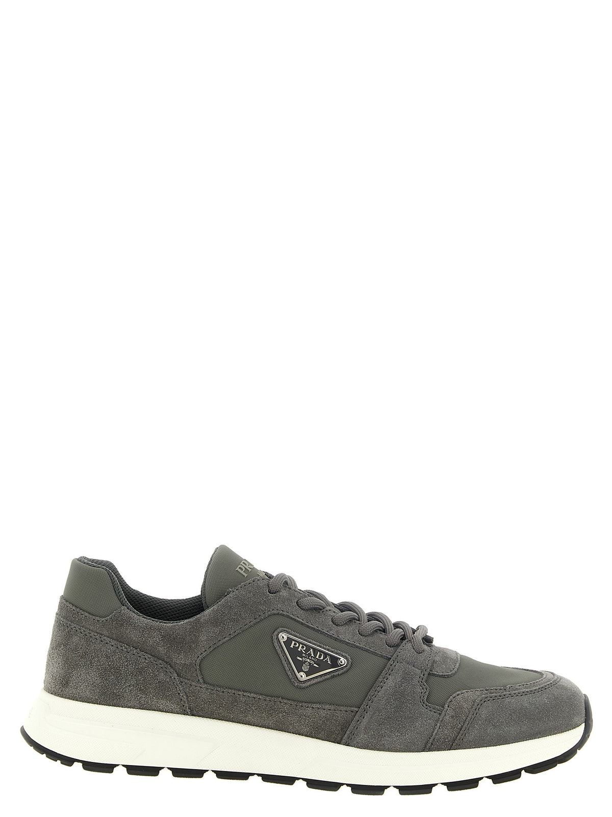 PRADA Grey Suede Prada Prax Sneakers Grey