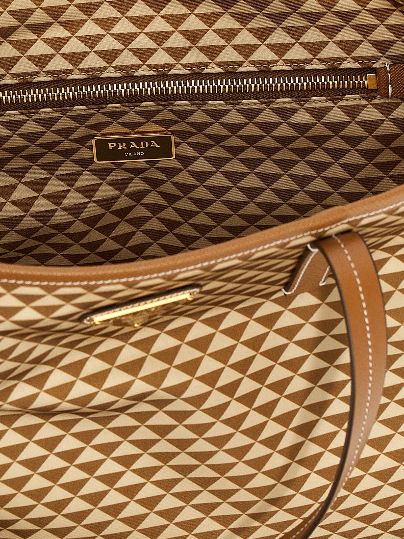 PRADA Prada Symbole Shopping Bag Gold