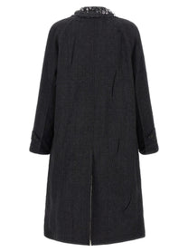 PRADA Wales Mouliné Coat Grey, view 2