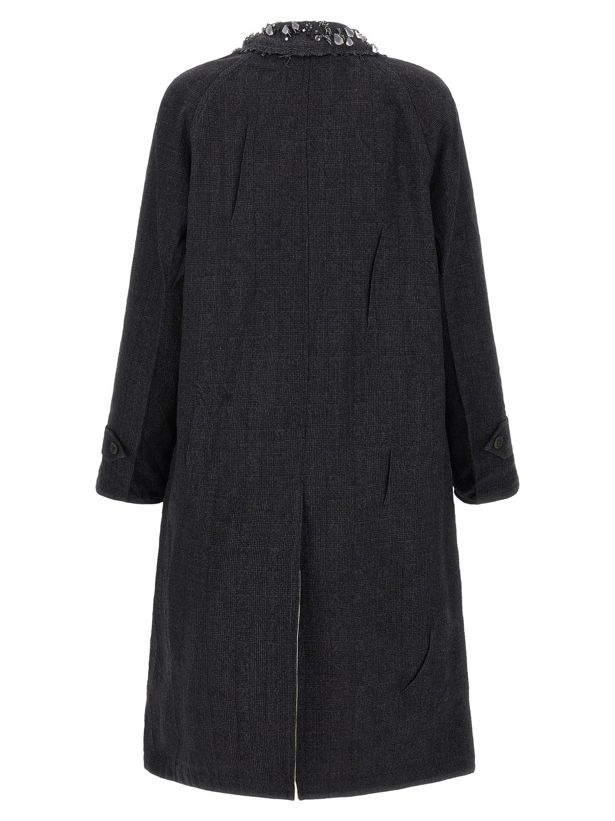 PRADA Wales Mouliné Coat Grey, view 2